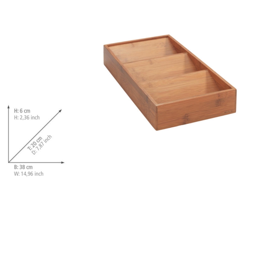 WENKO 54950100 - Specerijenorganizer ANNI 38x20 cm bruin