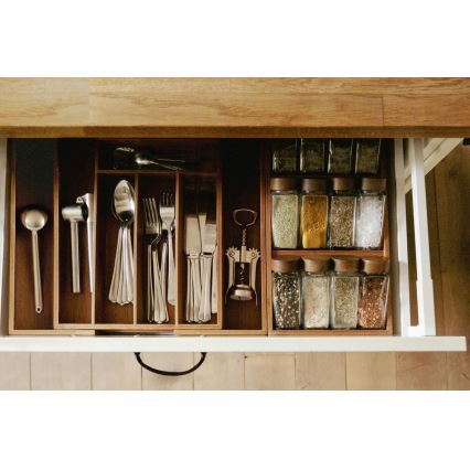WENKO 54950100 - Specerijenorganizer ANNI 38x20 cm bruin