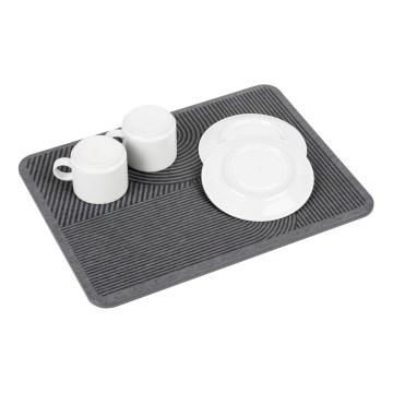 WENKO 54955100 - Afdruipmat DAMON 40x30 cm diatomiet/grijs