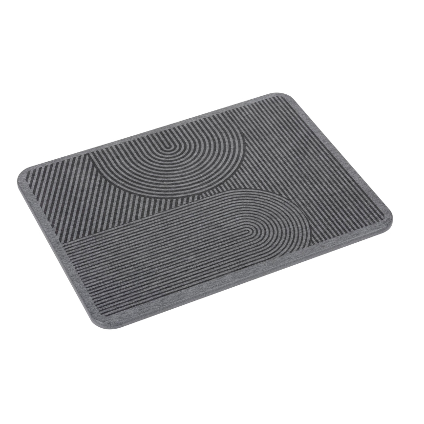 WENKO 54955100 - Afdruipmat DAMON 40x30 cm diatomiet/grijs