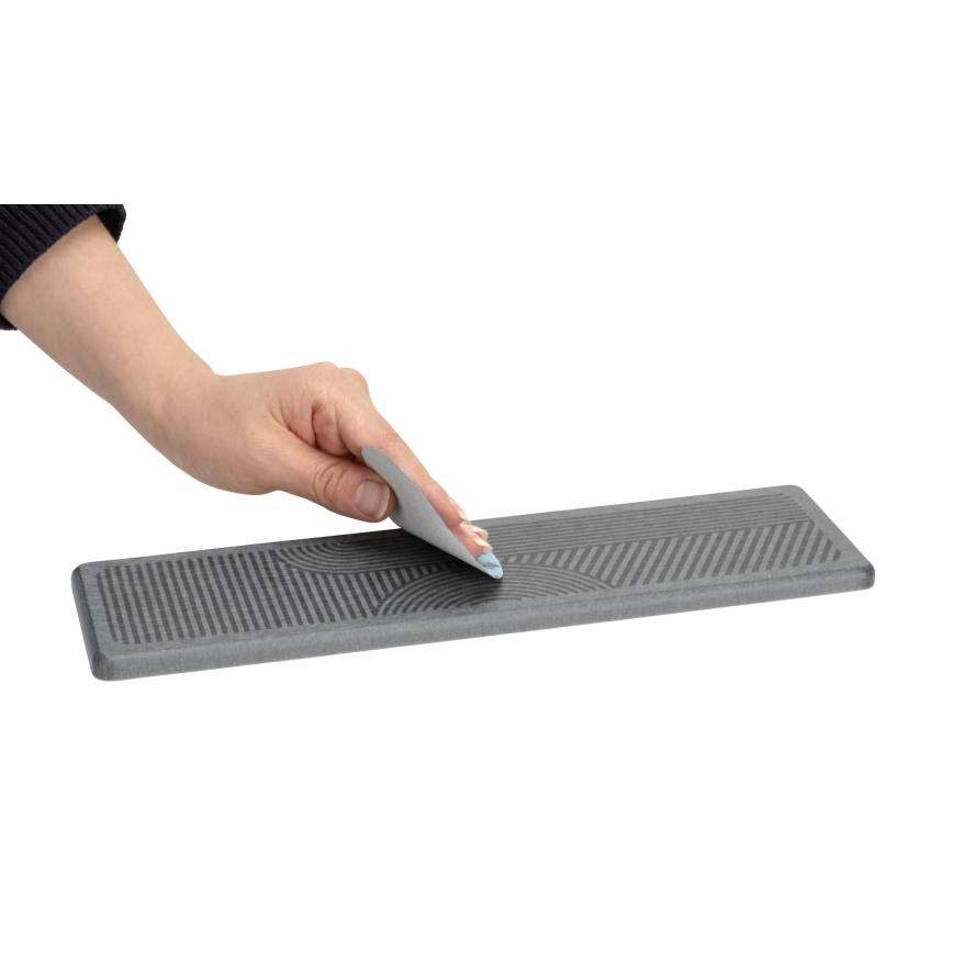 WENKO 54957100 - Afdruipmat DAMON 30x8 cm grijs