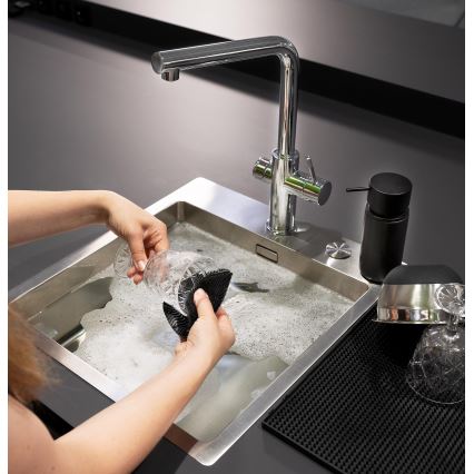 WENKO 55030100 - Sponsje BLACK OUTDOOR KITCHEN 12x1,2 cm zwart