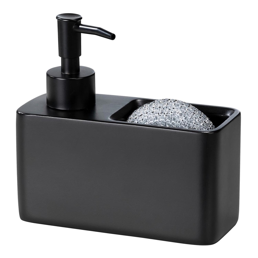 WENKO 55076100 - Zeepdispenser BLACK OUTDOOR KITCHEN 14,5x14,3 cm zwart