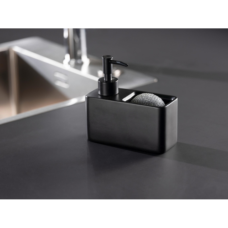 WENKO 55076100 - Zeepdispenser BLACK OUTDOOR KITCHEN 14,5x14,3 cm zwart