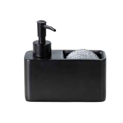 WENKO 55076100 - Zeepdispenser BLACK OUTDOOR KITCHEN 14,5x14,3 cm zwart