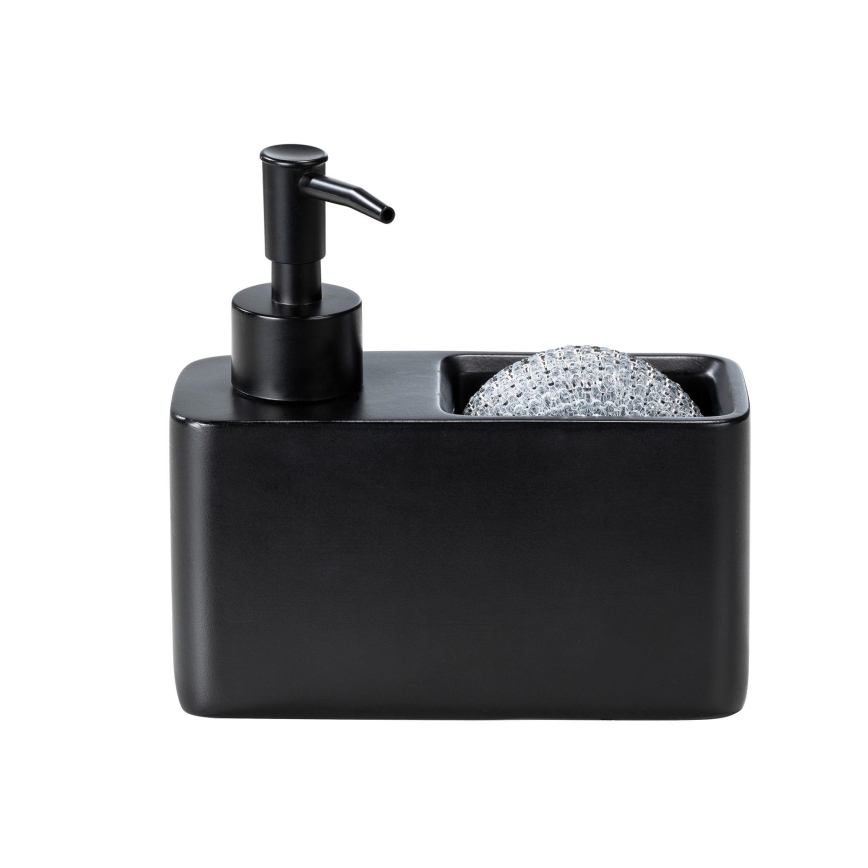 WENKO 55076100 - Zeepdispenser BLACK OUTDOOR KITCHEN 14,5x14,3 cm zwart