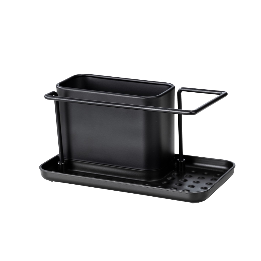 WENKO 55078100 - Organizer BLACK OUTDOOR KITCHEN 21x12 cm roestvrij staal/zwart