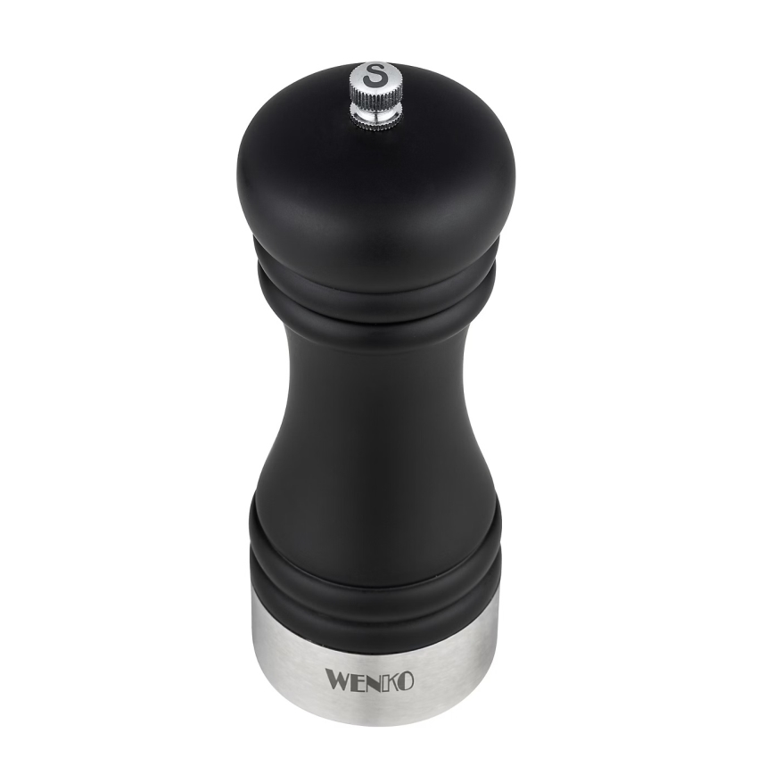 WENKO 55082100 - Zoutmolen BLACK OUTDOOR KITCHEN 5x17,5 cm zilver/zwart/wit