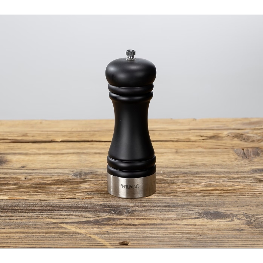 WENKO 55082100 - Zoutmolen BLACK OUTDOOR KITCHEN 5x17,5 cm zilver/zwart/wit