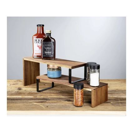 WENKO 55097100-plank BLACK OUTDOOR KITCHEN 36x16 cm bruin/zwart