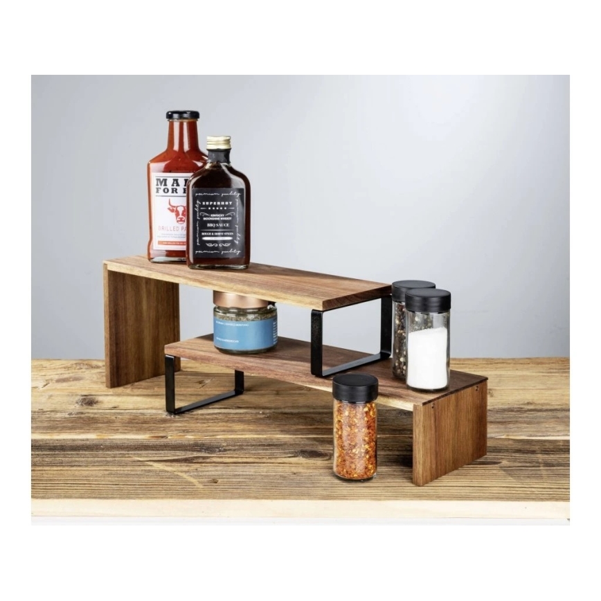 WENKO 55097100-plank BLACK OUTDOOR KITCHEN 36x16 cm bruin/zwart