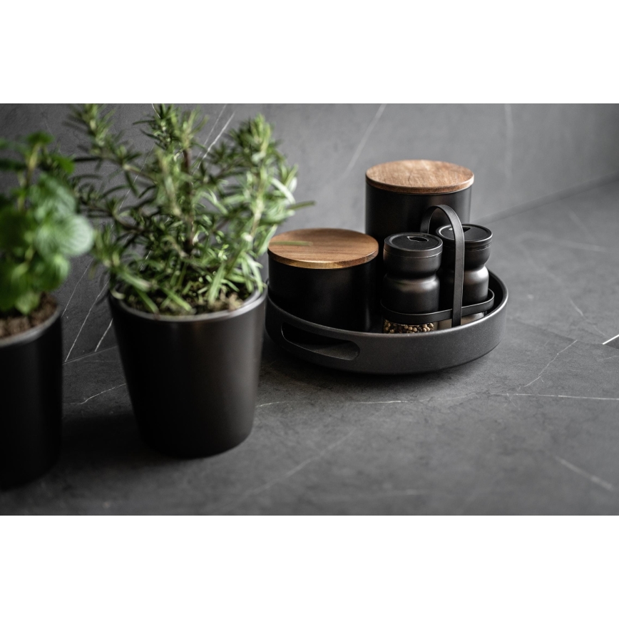 WENKO 55098100 - Dienblad BLACK OUTDOOR KITCHEN 26 x 6 cm zwart