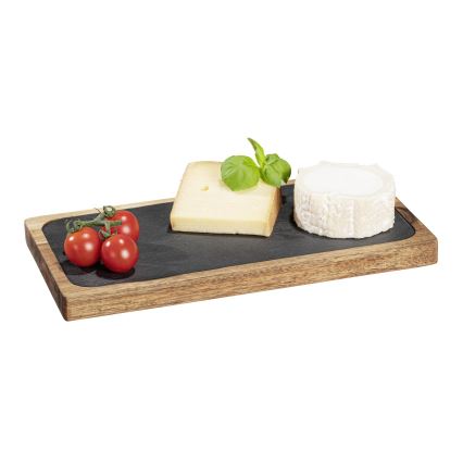 WENKO 55103100 - Snijplank BLACK OUTDOOR KITCHEN 30x15 cm bruin/grijs