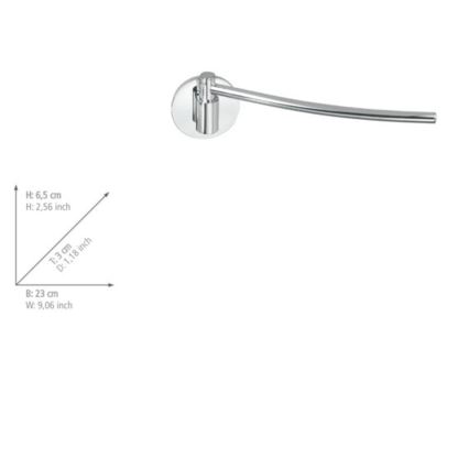 WENKO 5639100 - Keukenrolhouder TURBO-LOC KÜCHE 23x6,5 cm RVS/zilverkleurig