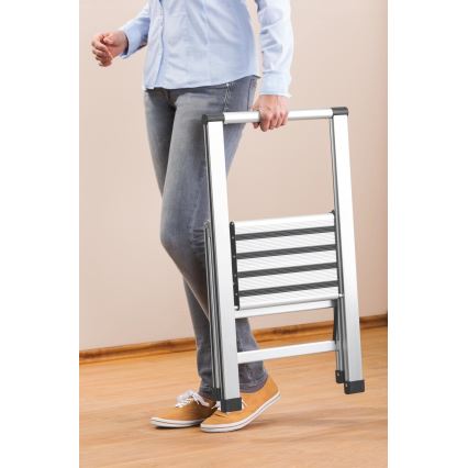 WENKO 601011100 - ALU-DESIGN opstapje 44x101 cm zilver/zwart
