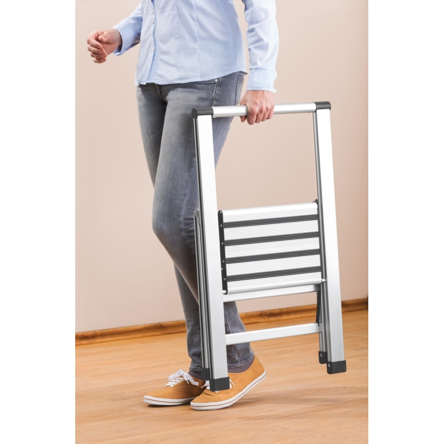WENKO 601011100 - ALU-DESIGN opstapje 44x101 cm zilver/zwart