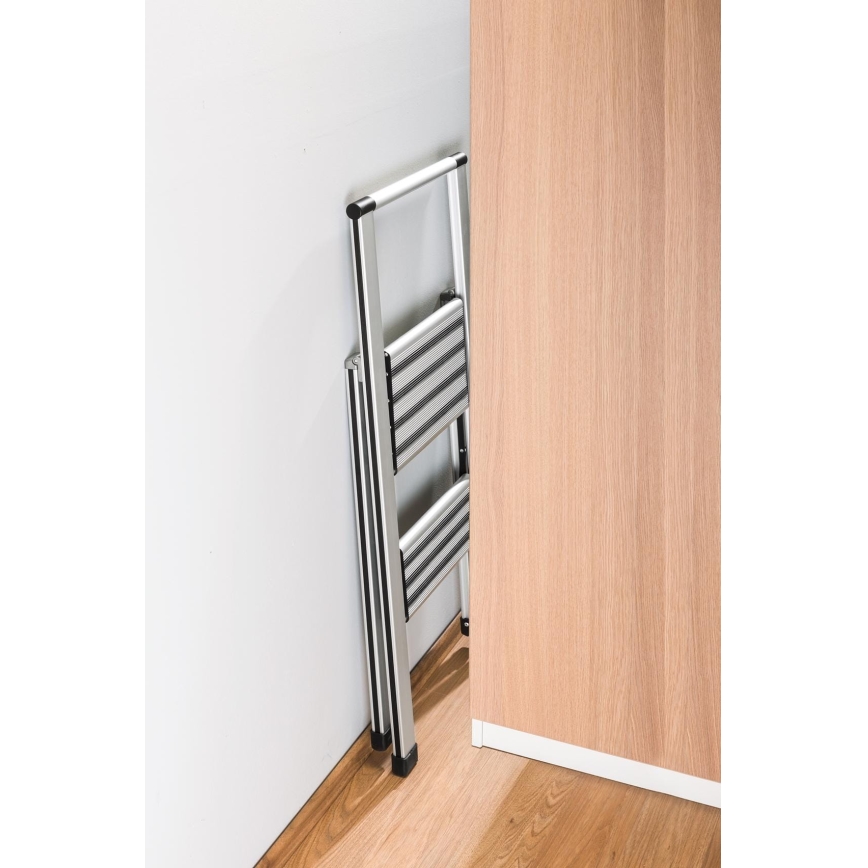 WENKO 601011100 - ALU-DESIGN opstapje 44x101 cm zilver/zwart