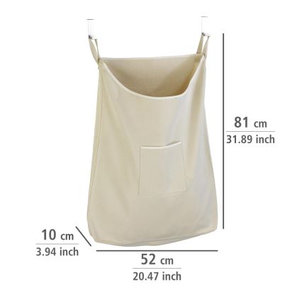 WENKO 62107100 - Wasmand CANGURO 52x81 cm beige/zilver