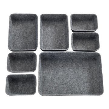 WENKO 64502100 - Lade-organizer FELT 28,5x20 cm grijs