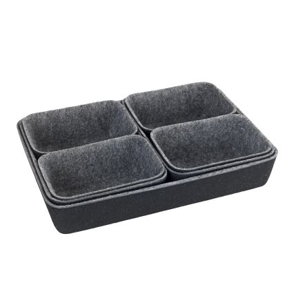 WENKO 64502100 - Lade-organizer FELT 28,5x20 cm grijs