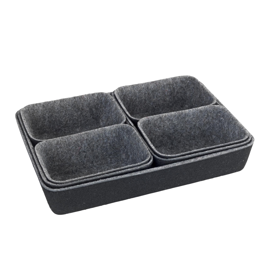 WENKO 64502100 - Lade-organizer FELT 28,5x20 cm grijs