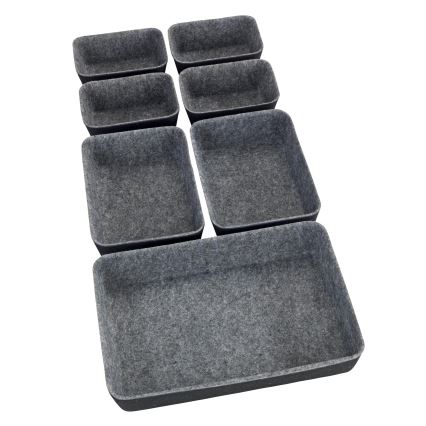 WENKO 64502100 - Lade-organizer FELT 28,5x20 cm grijs