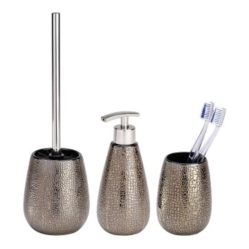 WENKO 69109800 - Badkamerset MARRAKESH 12,5x41 cm bruin