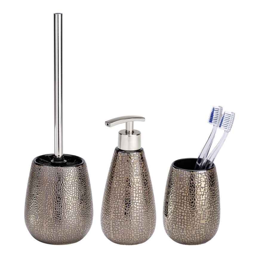 WENKO 69109800 - Badkamerset MARRAKESH 12,5x41 cm bruin