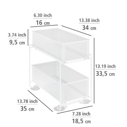 WENKO 69769800 - GIOMA houder 35 x 33,5 cm, wit
