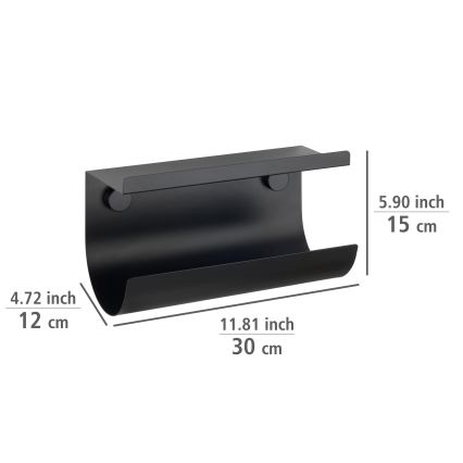 WENKO 71144800 - Rolhouder JET 30 x 15 cm zwart