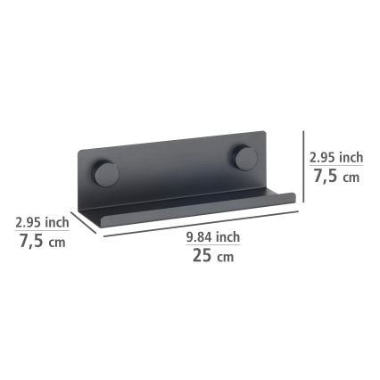 WENKO 71145800 - Houder JET 25x7,5 cm zwart