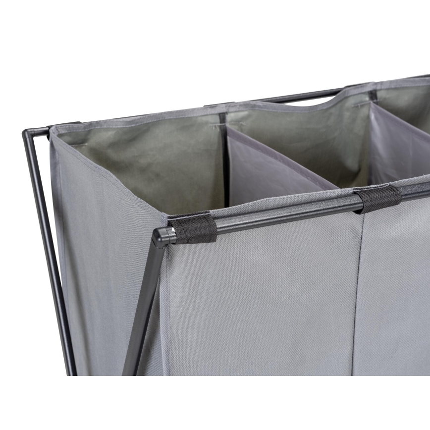 WENKO 71297800 - Wasmand TRIO 69 x 76 cm grijs/zwart