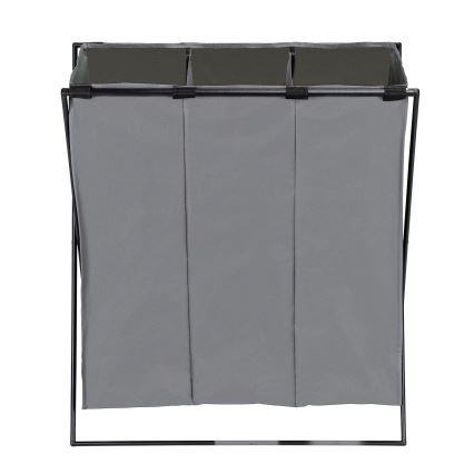 WENKO 71297800 - Wasmand TRIO 69 x 76 cm grijs/zwart
