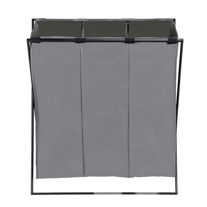 WENKO 71297800 - Wasmand TRIO 69 x 76 cm grijs/zwart