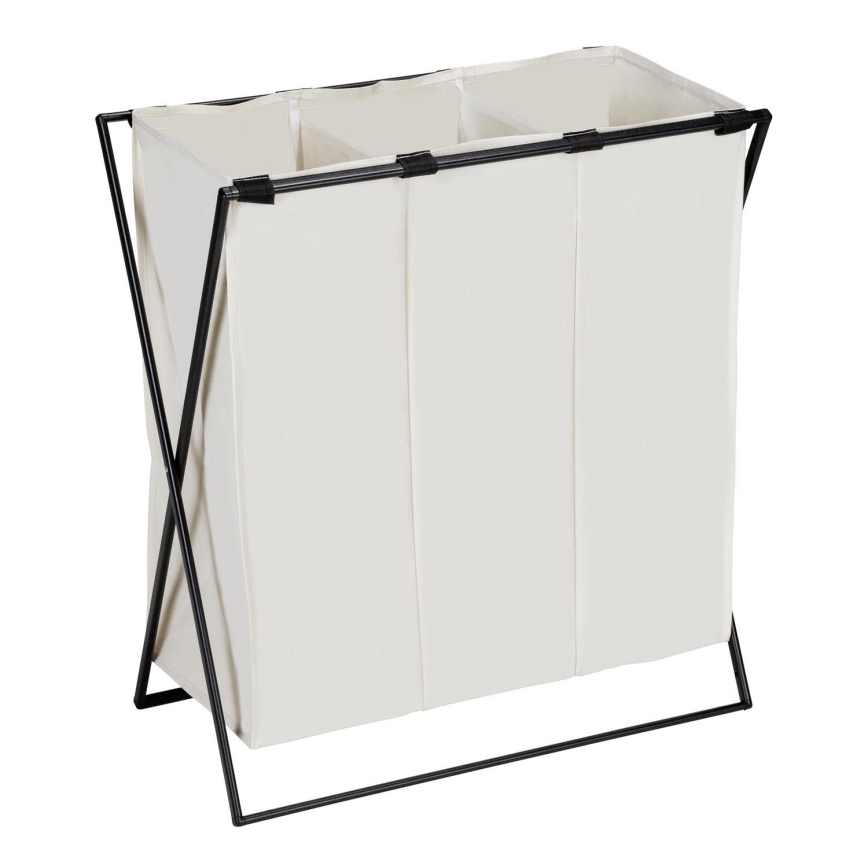 WENKO 71298800 - Wasmand TRIO 69x76 cm crème/zwart