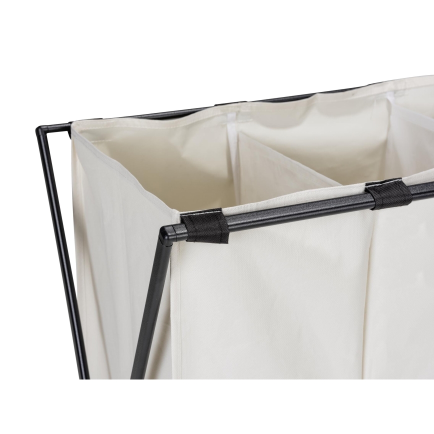 WENKO 71298800 - Wasmand TRIO 69x76 cm crème/zwart