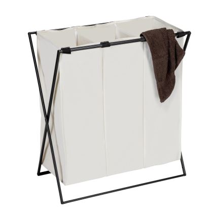 WENKO 71298800 - Wasmand TRIO 69x76 cm crème/zwart