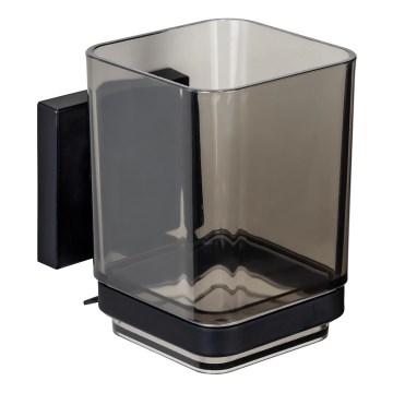 WENKO 71443800 - Beker VACUUM-LOC QUADRO ED 7,5 x 10 cm zwart
