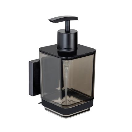 WENKO 71444800 - Zeepdispenser VACUUM-LOC QUADRO ED 7,5x16 cm zwart