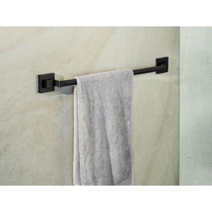 WENKO 71445800 - Handdoekstang VACUUM-LOC QUADRO ED 60,5x6 cm zwart