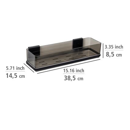 WENKO 71446800 - Plank VACUUM-LOC QUADRO ED 38,5x14,5 cm zwart