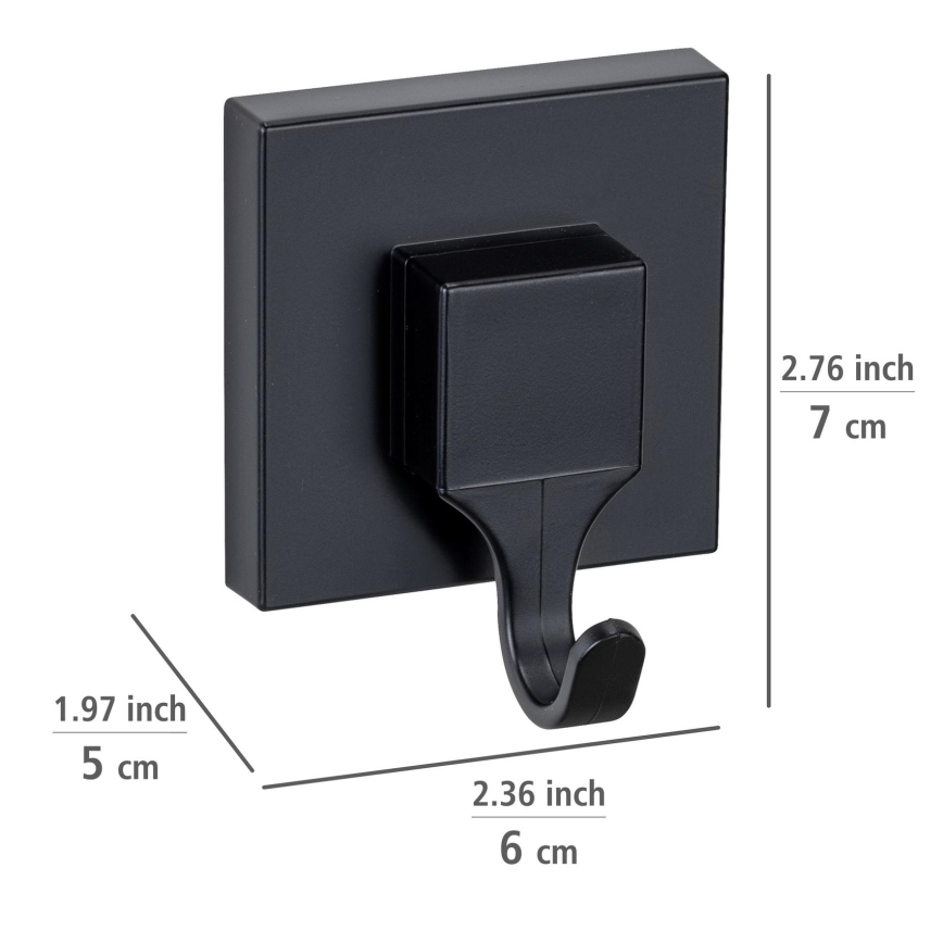 WENKO 71448800 - VACUUM-LOC QUADRO ED haak 6 x 7 cm zwart