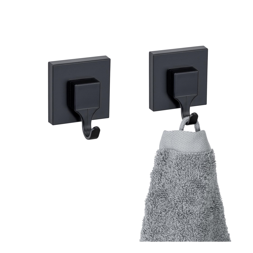 WENKO 71448800 - VACUUM-LOC QUADRO ED haak 6 x 7 cm zwart