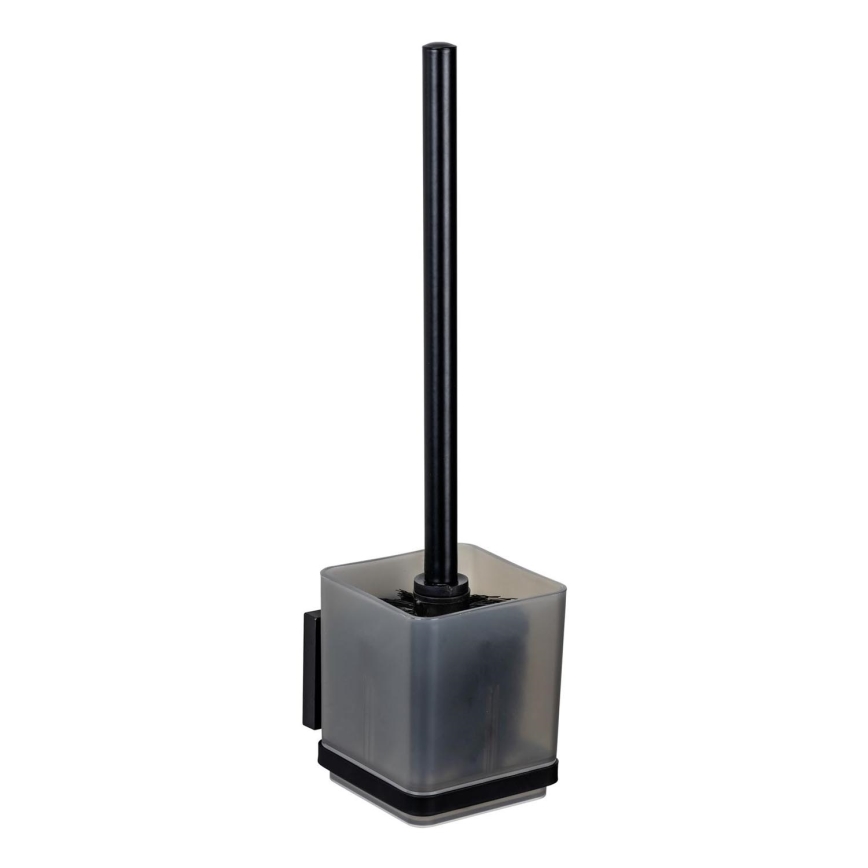 WENKO 71450800 - WC-set VACUUM-LOC QUADRO ED 9,5x37 cm zwart