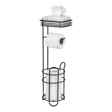 WENKO 71451800 - Toiletpapierhouder 16x59 cm zwart