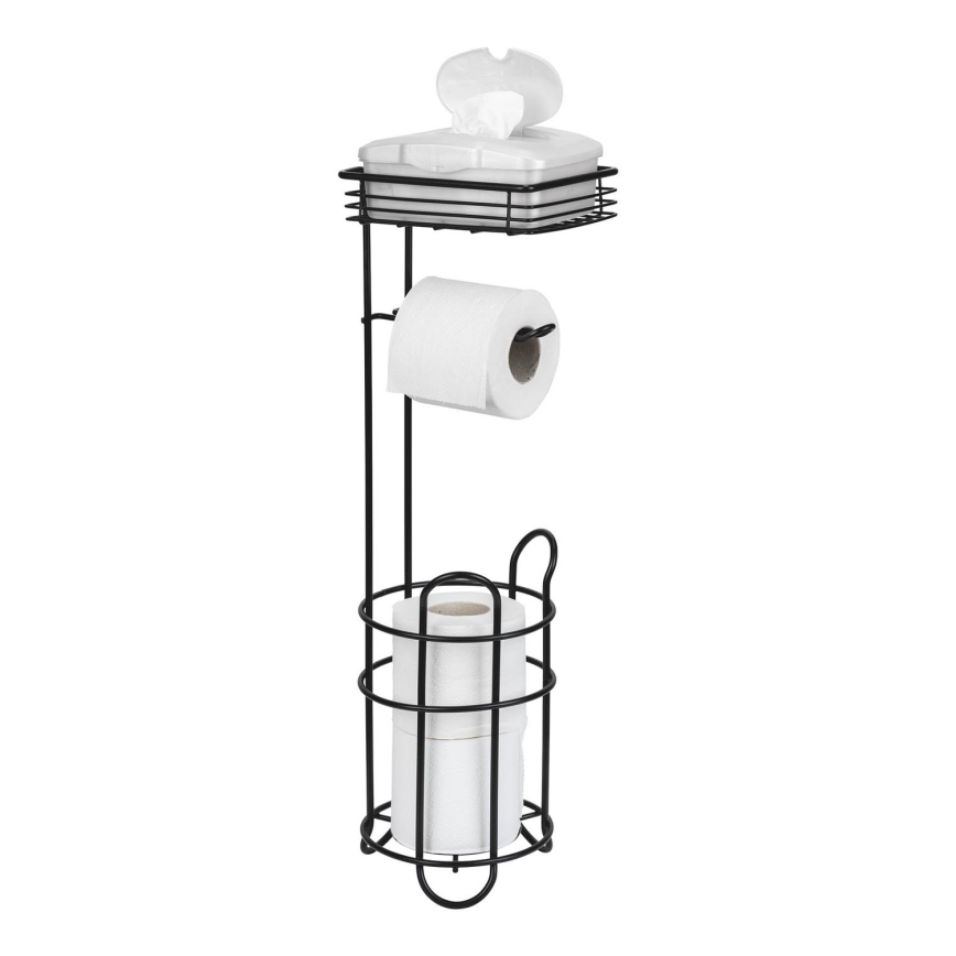 WENKO 71451800 - Toiletpapierhouder 16x59 cm zwart