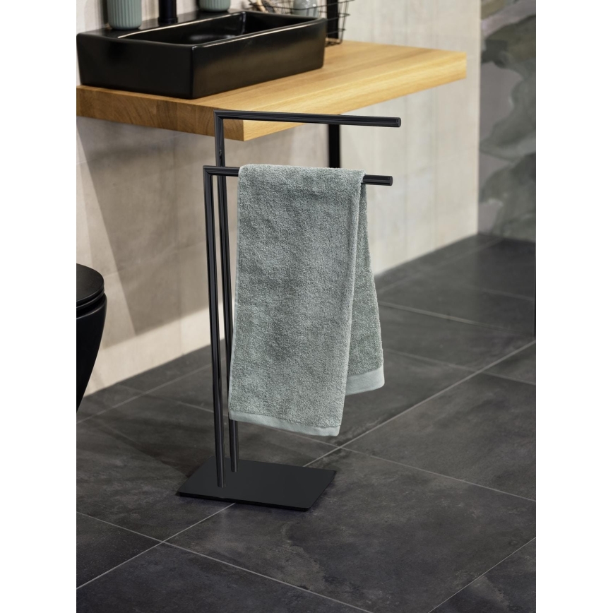 WENKO 71555800 - Handdoekhouder RECCO 48x80,5 cm zwart