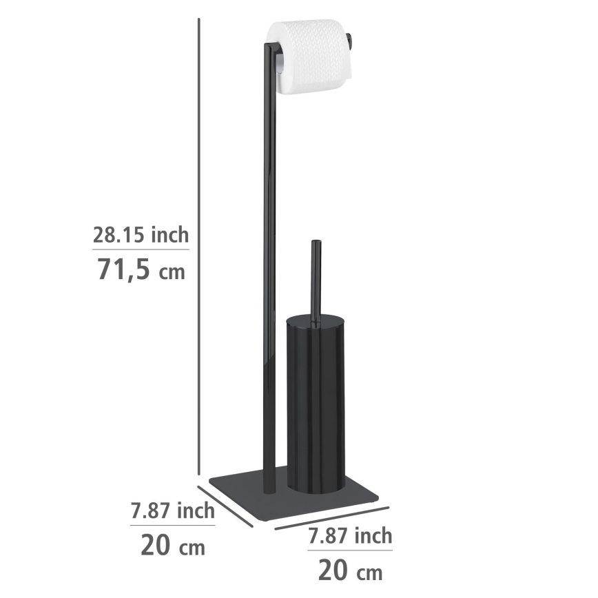 WENKO 71556800 - WC set RECCO 20x71,5 cm zwart