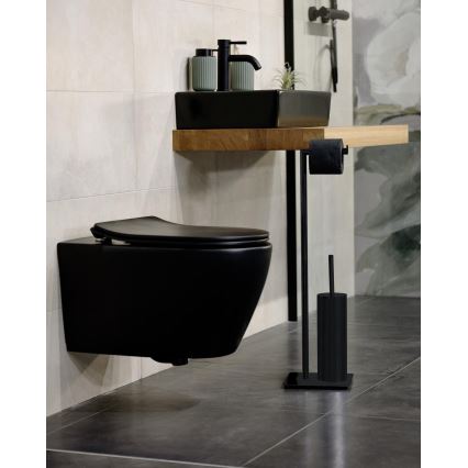 WENKO 71556800 - WC set RECCO 20x71,5 cm zwart