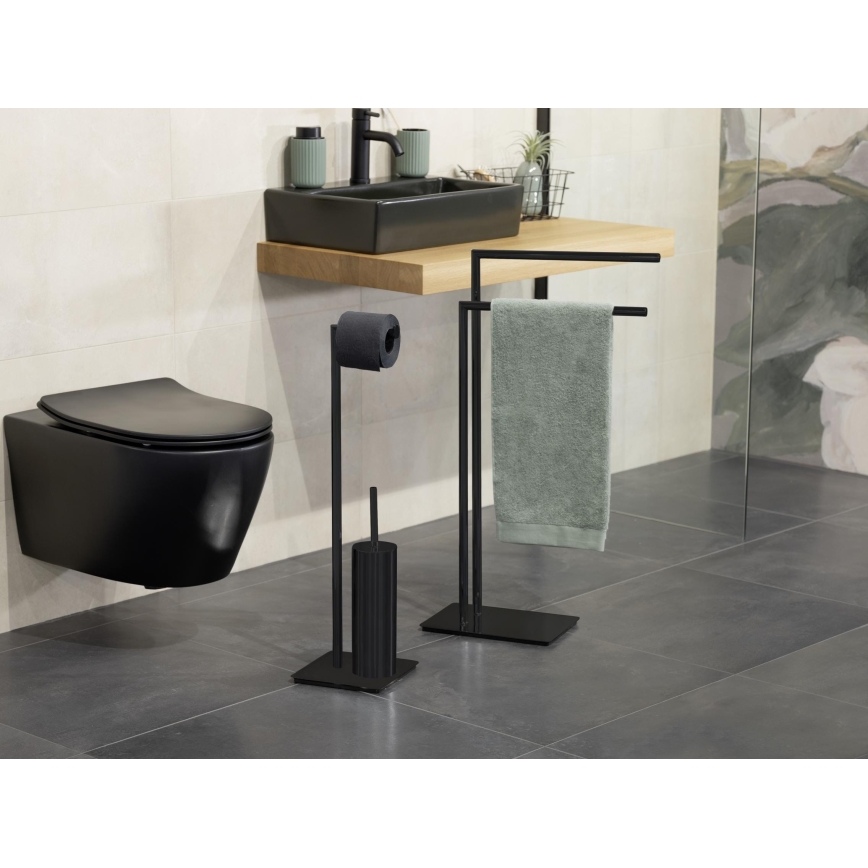WENKO 71556800 - WC set RECCO 20x71,5 cm zwart